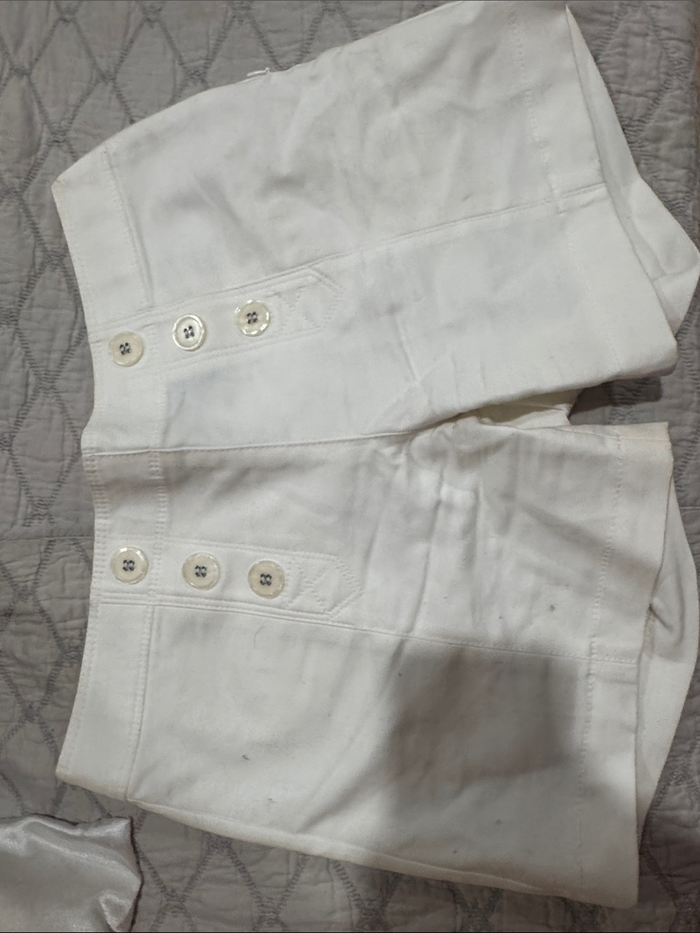 The Limited White High-Waist Button Front Shorts